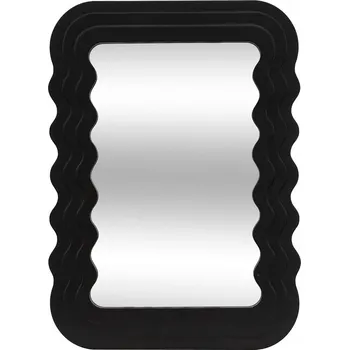 Zrcadlo ZRCADLO ČERNÉ ZÁVĚSNÉ DESIGN Kelly 55 x 40 cm ve vlnitém rámu