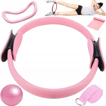 OBRUČ NA JÓGU PILATES CVIČENÍ PRSTENEC RING KRUH FITNESS KOLEČKO SADA 5X