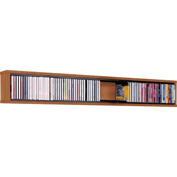 police Nástěnná police / stojan na 85 CD, olše