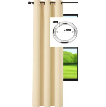 Obraz Závěs polozatemňovací s kroužky 145 cm x 240 cm