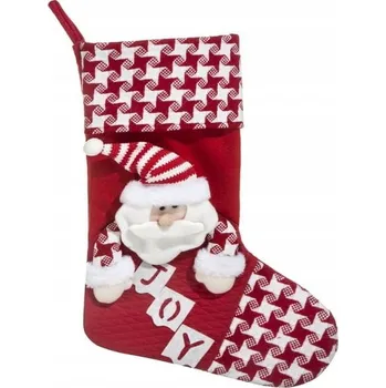 Vánoční dekorace Vánoční ozdobná ponožka ve tvaru boty na krb nebo okno
