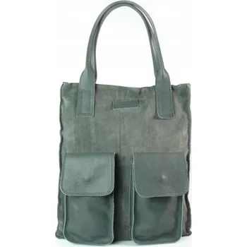 Kabelka Vera Pelle kabelka kožená kabelka přes rameno z pravé kůže, modrá