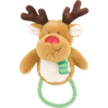 Hračka pro psa Hračka plyš vánoč. Ronny sob s provazem 38cm HP