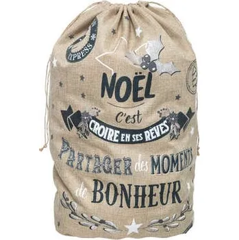 Vánoční dekorace Vánoční jutový pytel na dárky 50x70 cm