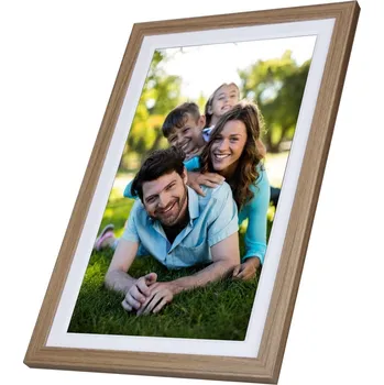 Digitální fotorámeček Rollei fotorámeček WiFi 212 Digitální fotorámeček, 21,5", 1920×1080px, 32GB, repro, SD slot, USB-C, USB, Wi-Fi, hnědý 50018