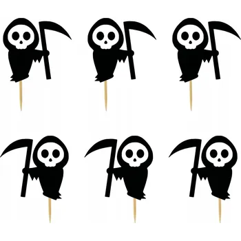 Obraz TOPPER NA DORT A MUFFINY HALLOWEEN DUCHOVÉ DÝNĚ KOČKA SET TOPPERY 6 ks #9