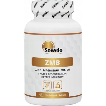 ZMB Hořčík + Zinek + Vitamín B6 120 Tablet – Spánek, Regenerace – Sowelo