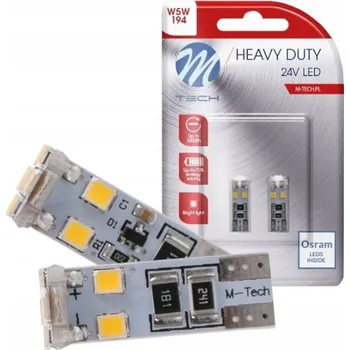 Autožárovka Žárovky M-Tech HEAVY DUTY 24V LED W5W 1,84 W 2 ks
