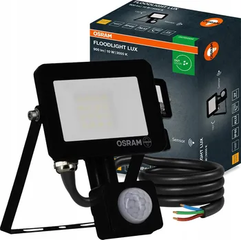 LED reflektor Osram Floodlight Lux Sensor 10W 3000K teplá bílá 900lm IP65 černý