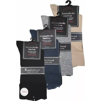 Pánské ponožky CNB ponožky pánské zdravotní 26900 - 3páry - béžová, 39-42 (Pánské zdravotní ponožky s extra širokým lemem)