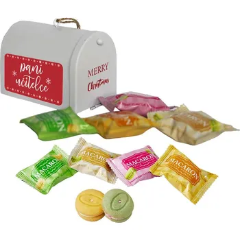 Železářství Vánoční schránka s makronkami (4 ks) - paní učitelce