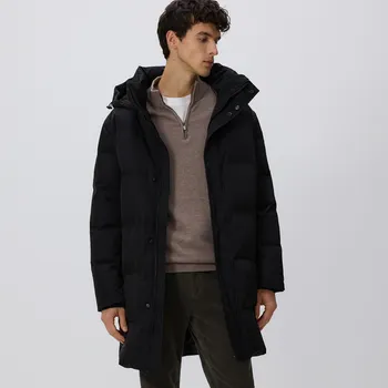 Dámský kabát Reserved - Dlouhá péřová bunda se Soronou - černý - 448GQ-99X - 448GQ-99X-L