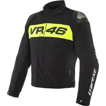 Moto bunda DAINESE VR46 PODIUM D-DRY moto bunda černá/neonově žlutá