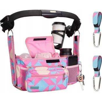 Přebalovací taška Taška na Kočárek Organizér Velký Růžový