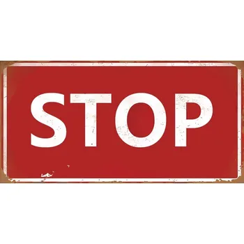 Plechová cedule Ceduľa značka Stop 30x15cm