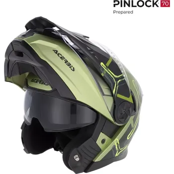 Helma na motorku Acerbis RIDER GRAPHIC přilba adventure zelená/černá