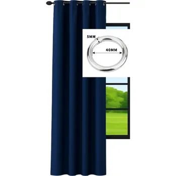 Obraz Závěs polozatemňovací s kroužky 145 cm x 220 cm