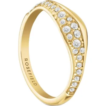 Prsten Rosefield Třpytivý pozlacený prsten s krystaly Pavé JRPW 52 mm + 2 měsíce na vrácení zboží
