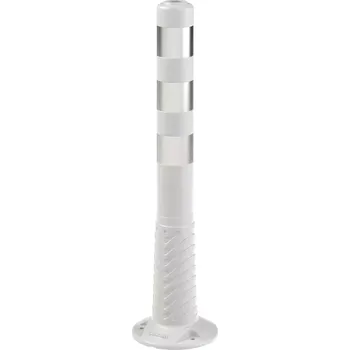 Plotový sloupek Bílý plastový (PE) reflexní flexibilní sloupek FLOMA BD46 - 8 x 75 cm