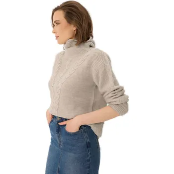 Dámský svetr Dámský svetr VOLCANO-S-ESSIE-102M-BEIGE MEL Béžová S