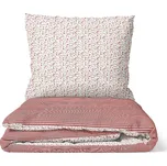 DARRÉ Krepové povlečení Borghese červené s pruhem Velikost: 140 x 220 + 70 x 90