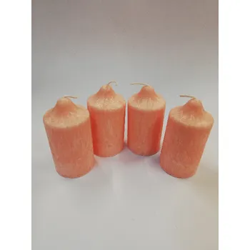 Svíčka Svíčka vonná z palmového vosku - sada 4 adventních svíček - růžová - med