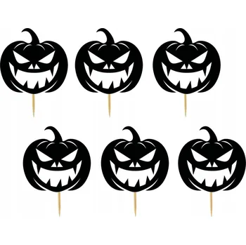 Obraz TOPPER NA DORT A MUFFINY HALLOWEEN DUCHOVÉ DÝNĚ KOČKA SADA TOPPERŮ 6 ks #12