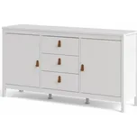 Tvilum Bílý příborník SALOMO se 3 zásuvkami