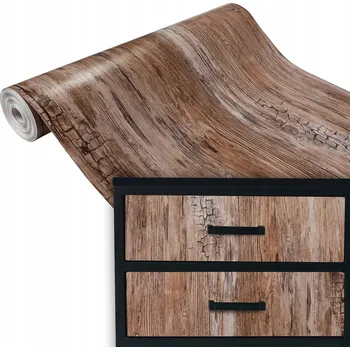 Tapeta Dřevěná Fólie Nábytková dýha Samolepicí STARÉ DŘEVO Šířka 90