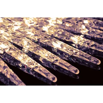 Vánoce LED kapající rampouchy, teplá bílá, 23cm, 8ks