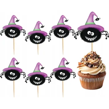 Obraz TOPPER NA DORT A MUFFINY HALLOWEEN DUCHY DÝNĚ KOČKA SADA TOPPERŮ 6ks #65