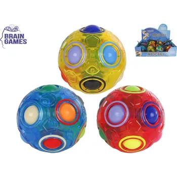 plyšák Brain Games hlavolam míček 6,5cm v síťce, 3barvy