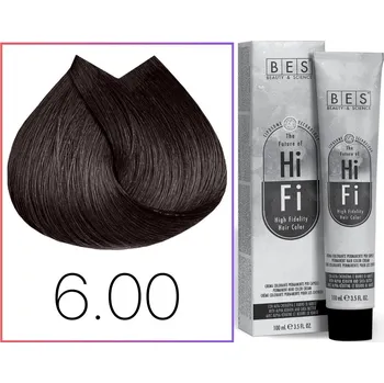 Barva na vlasy BES Hi-Fi Color tónovací krém na vlasy 6.00 Intenzivní tmavá blond 100 ml