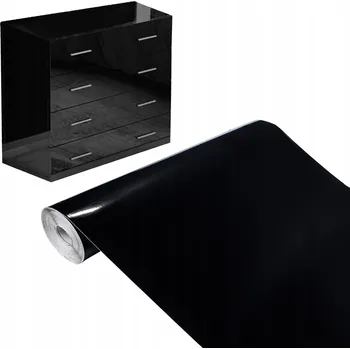 Tapeta Fólie Nábytková fólie ČERNÁ LESKLÁ 90x50 F25