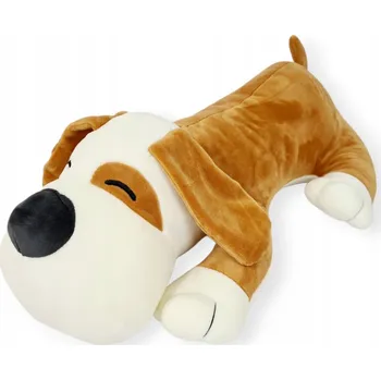 plyšák Plyšový Psík Polštář Azorek 50cm Hnědý Bílý