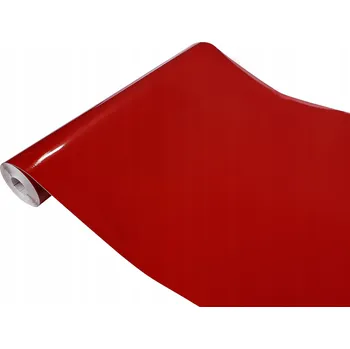 Tapeta Dekorativní Fólie Samolepicí dýha na nábytek ČERVENÝ LESKLÝ 45cm DIY