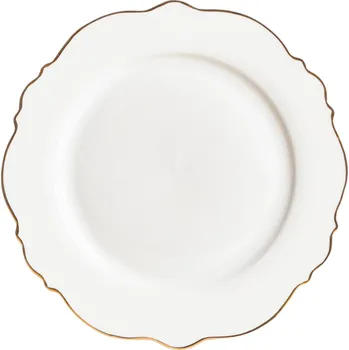 Talíř Dezertní talíř ELORIA se zlatým okrajem, 21 cm HOMLA