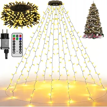 Vánoční dekorace LAMPKI DEKORACYJNE LED CHOINKOWE S OVLADAČEM PRO VNĚJŠÍ I VNITŘNÍ POUŽITÍ S ČASOVAČEM