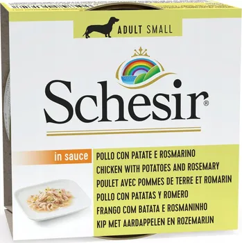Krmivo pro psa Schesir Petit Kuře, brambory a rozmarýn v omáčce 85g