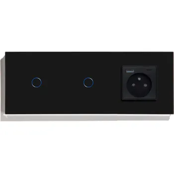 vypínač DVOJITÝ DOTYKOVÝ SKLENĚNÝ SPÍNAČ 1+1 + ZÁSUVKA USB-C QC 20W RYCHLÉ NABÍJENÍ