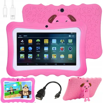 Tablet TABLET PRO DĚTI 7PALCOVÝ RŮŽOVÝ WIFI ANDROID POČÍTAČ PRO VÝUKU 2GB + 32GB