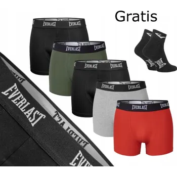 Boxerky EVERLAST pánské bavlněné boxerky 5 ks vel. L mix + ponožky