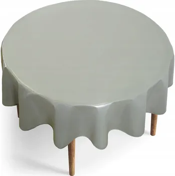 ubrus Kulatý Ubrus 140 Cm Lemovaný, Odolný proti skvrnám, Vzor Šalvěj, Zelená barva