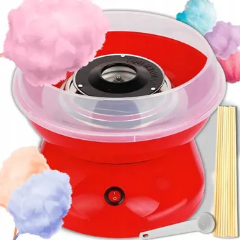 Výrobník cukrové vaty Stroj na výrobu cukrové vaty Retoo R-O162 červený 500 W