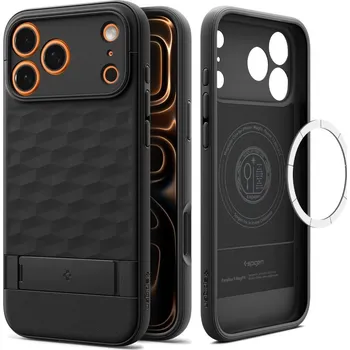 Pouzdro na mobilní telefon KRYT SPIGEN PARALLAX ”S” MAG MAGSAFE IPHONE 17 PRO MATTE BLACK