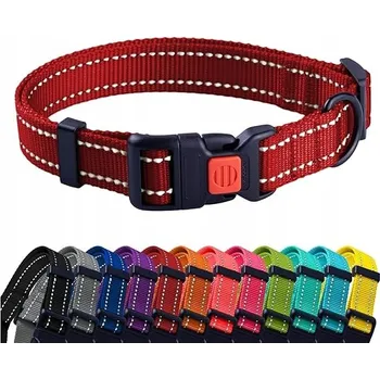 Obojek pro psa Reflexní obojek CollarDirect pro psy a štěňata, nastavitelný, červený