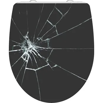 WC sedátko WC sedátko Bps-koupelny černé duroplastové