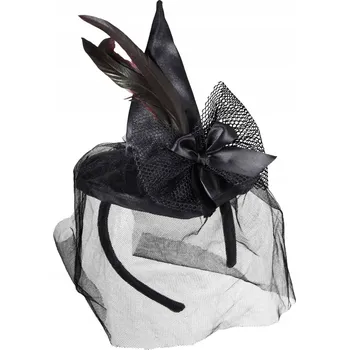 Čelenka Widmann klobouk se závojem černá