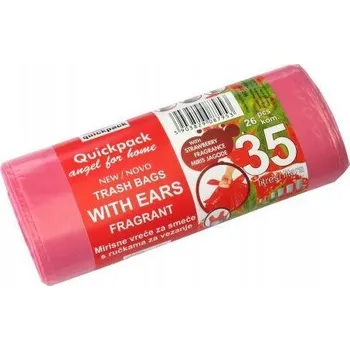 Pytle na odpadky Pytle na odpad s úchyty 35l (26 ks) 50x56cm s vůní JAHODA 8μ
