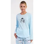 Vienetta Dámské pyžamo dlouhé Tučňák: světle modrá S